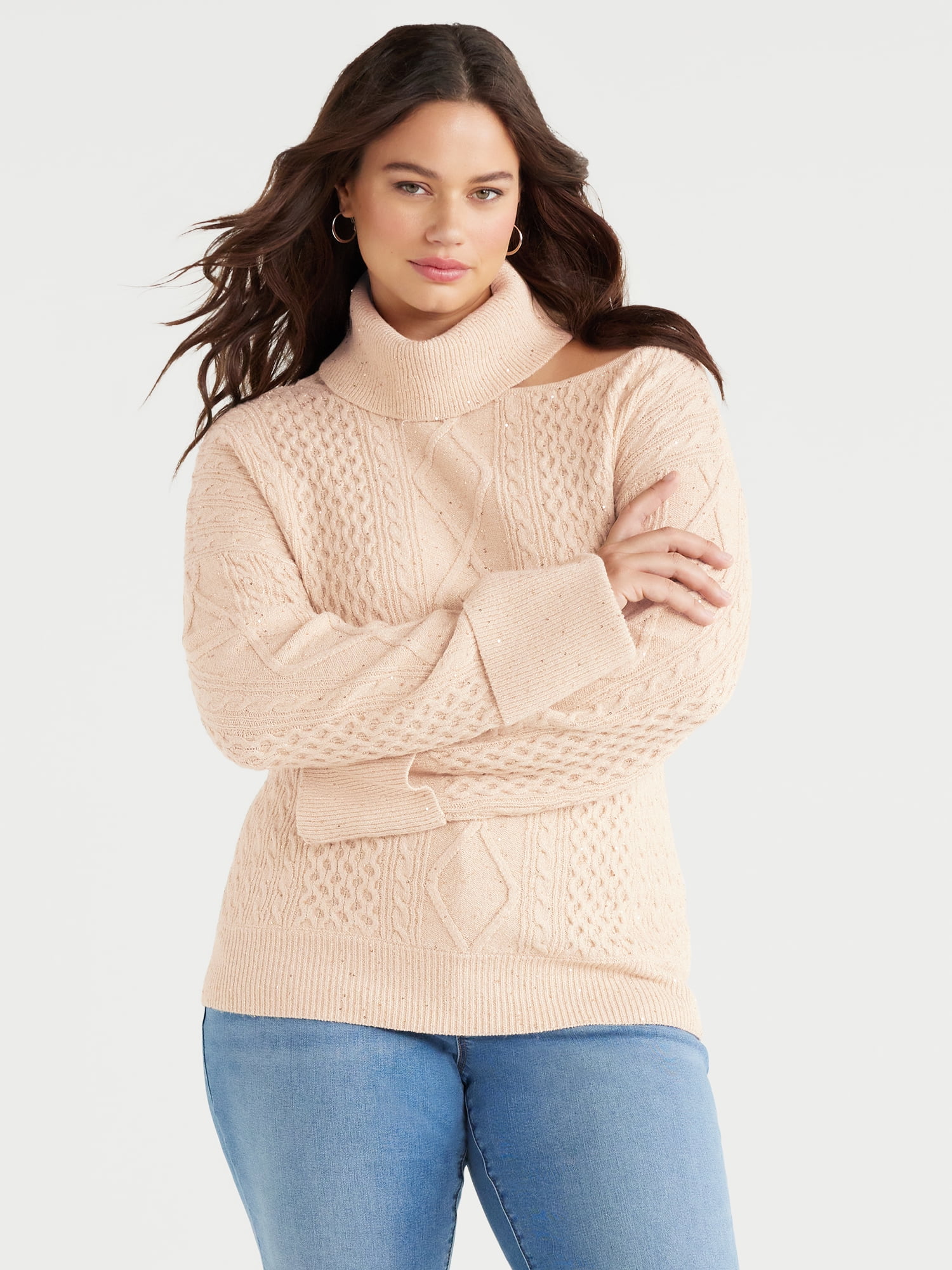 Sofia-Jeans-Women-s-Plus-Size-Cutout-Turtleneck-Sweater-with-Sequins-Sizes-1X-5X_4246e6d5-16ca-4376-ac61-95a3d4040fb0.5589539a413b1861fad30242ea5a50aa Sofia Jeans Women's Plus Size Cutout Turtleneck Sweater with Sequins, Sizes 1X-5X - Image 1