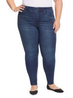 Terra & Sky Women's Plus Size Skinny Jeans, 29” Inseam - Image 9